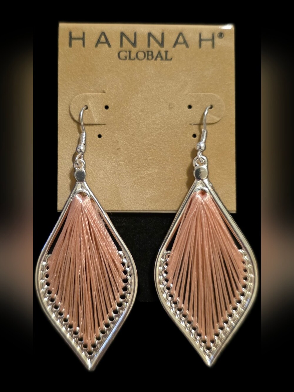Delicate Threaded Teardrop Dangle Earrings